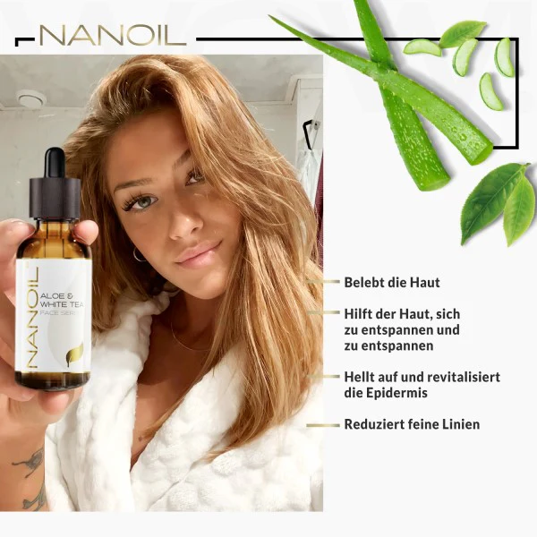Nanoil Aloe & White Tea Face Serum 50 ml - Image 4